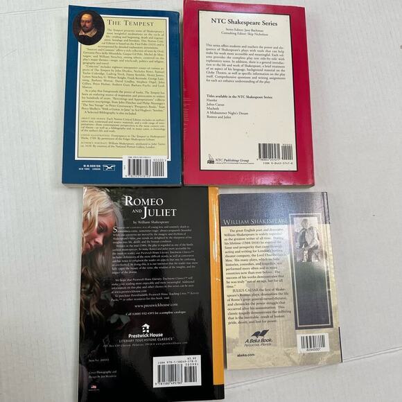 William Shakespeare Book Set Romeo Juliet The Tempest Othello Julius Cesar - Picture 4 of 16